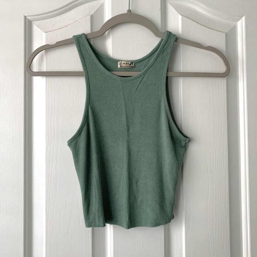 Free People High Neck Ribbed Crop - Picture 3 of 5